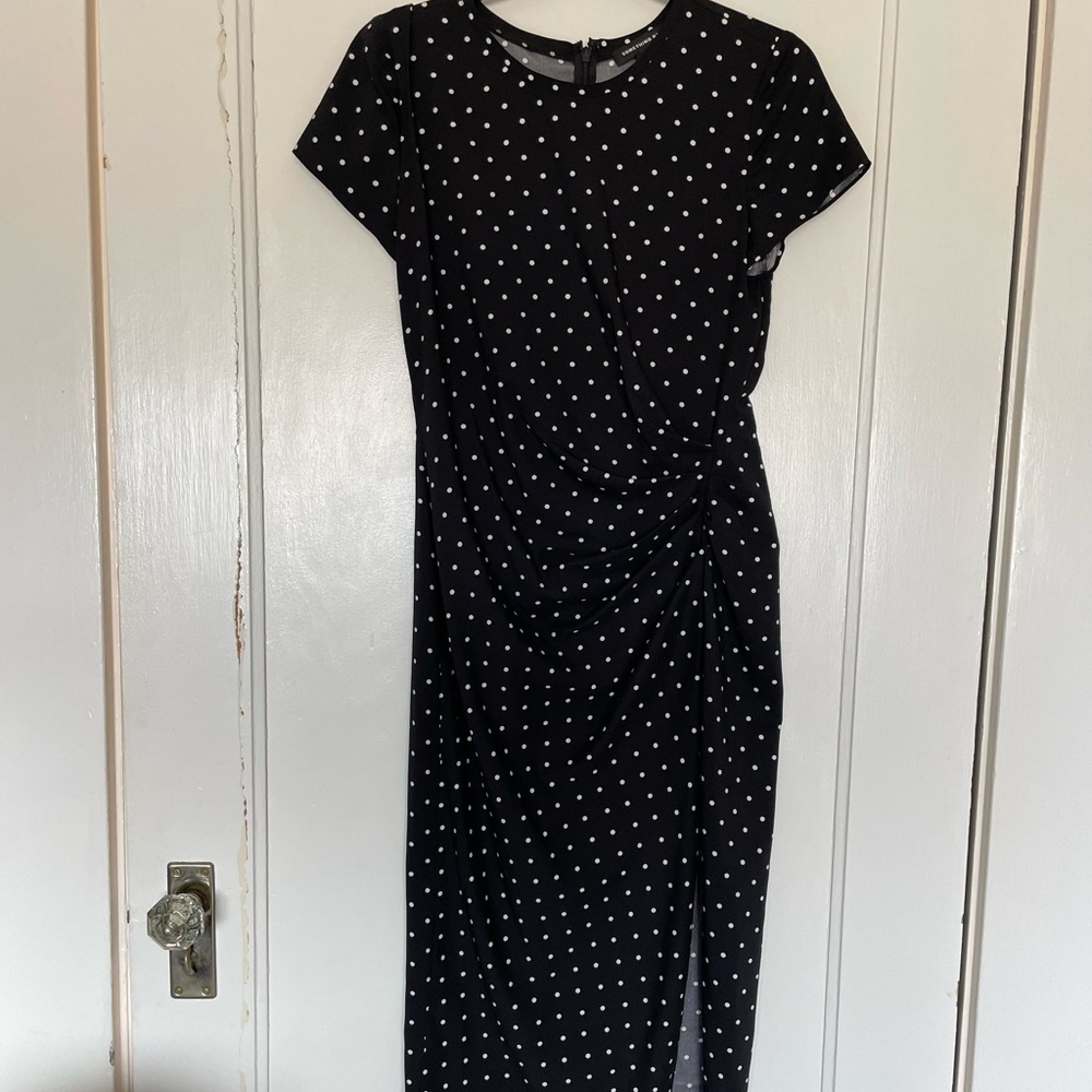 Something Navy polka dot dress